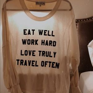 Wildfox White Quote Sweatshirt